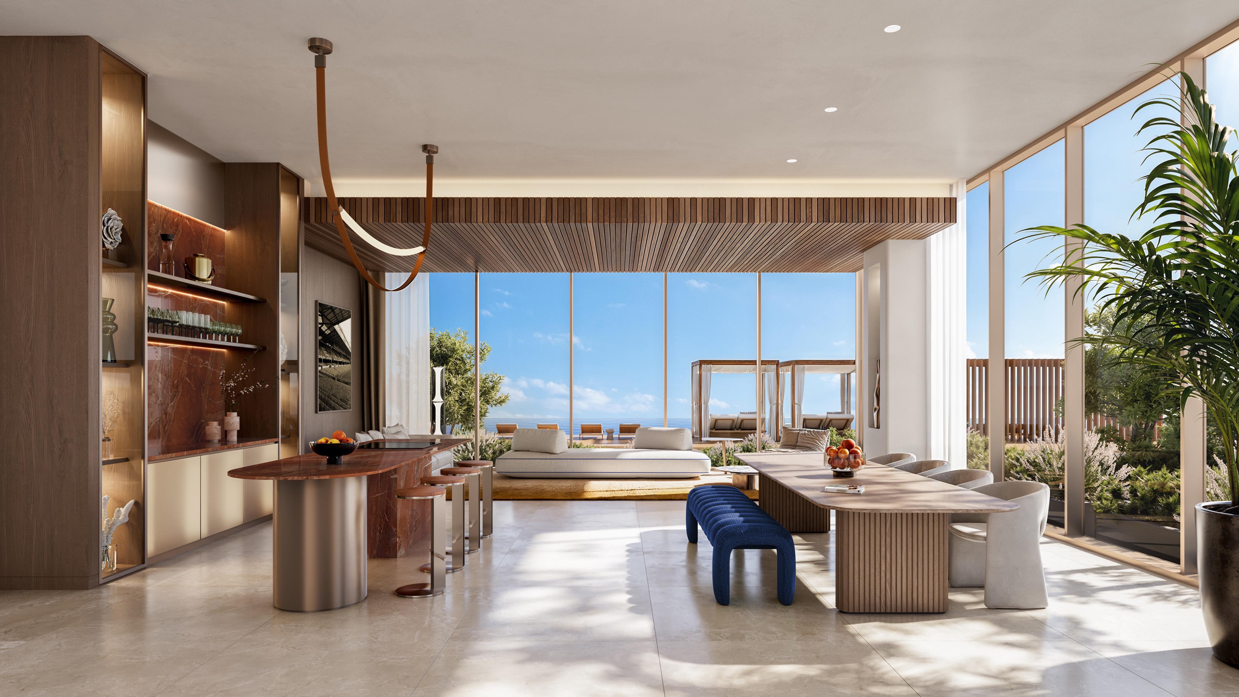Interior living space with sea view, representing Credible Choice Properties' portfolio