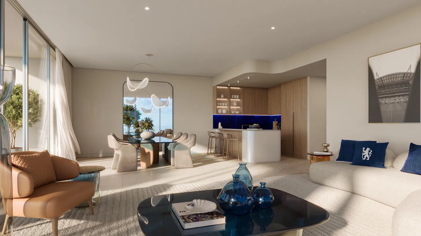 Interior living space at a Credible Choice Properties development